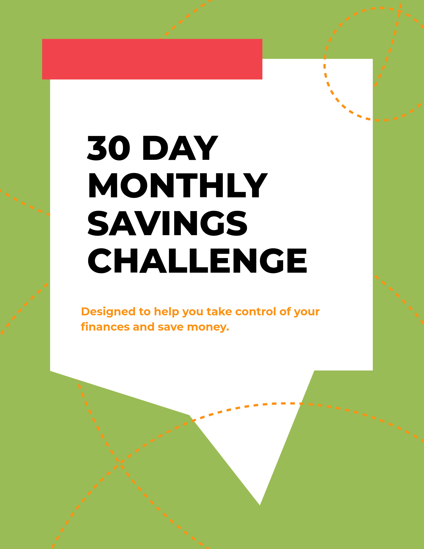 30 Day Monthly Savings Challenge