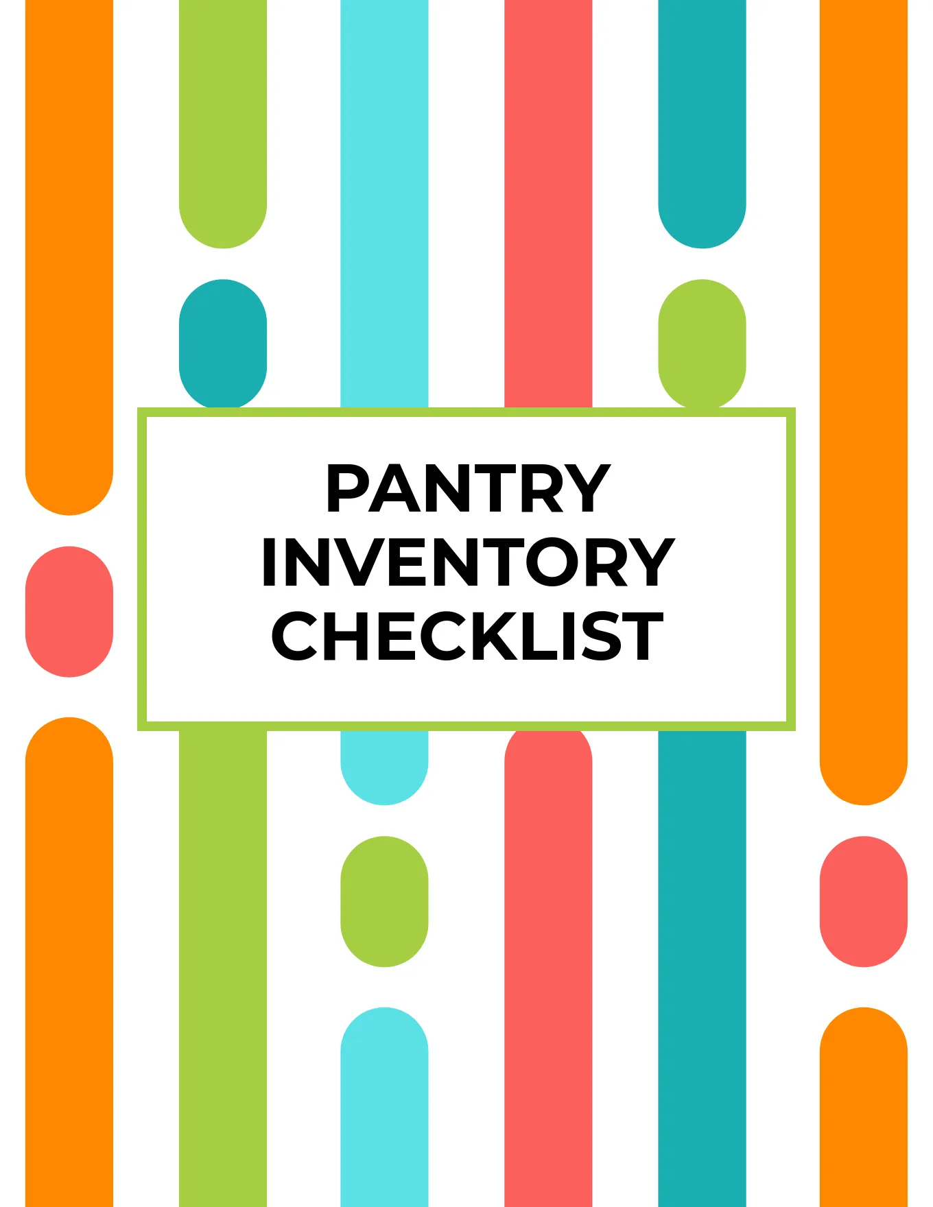 Pantry Inventory Checklist