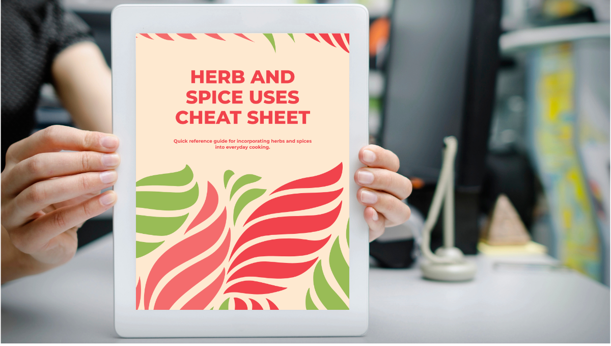 Herbs and Spices Cheat Sheet