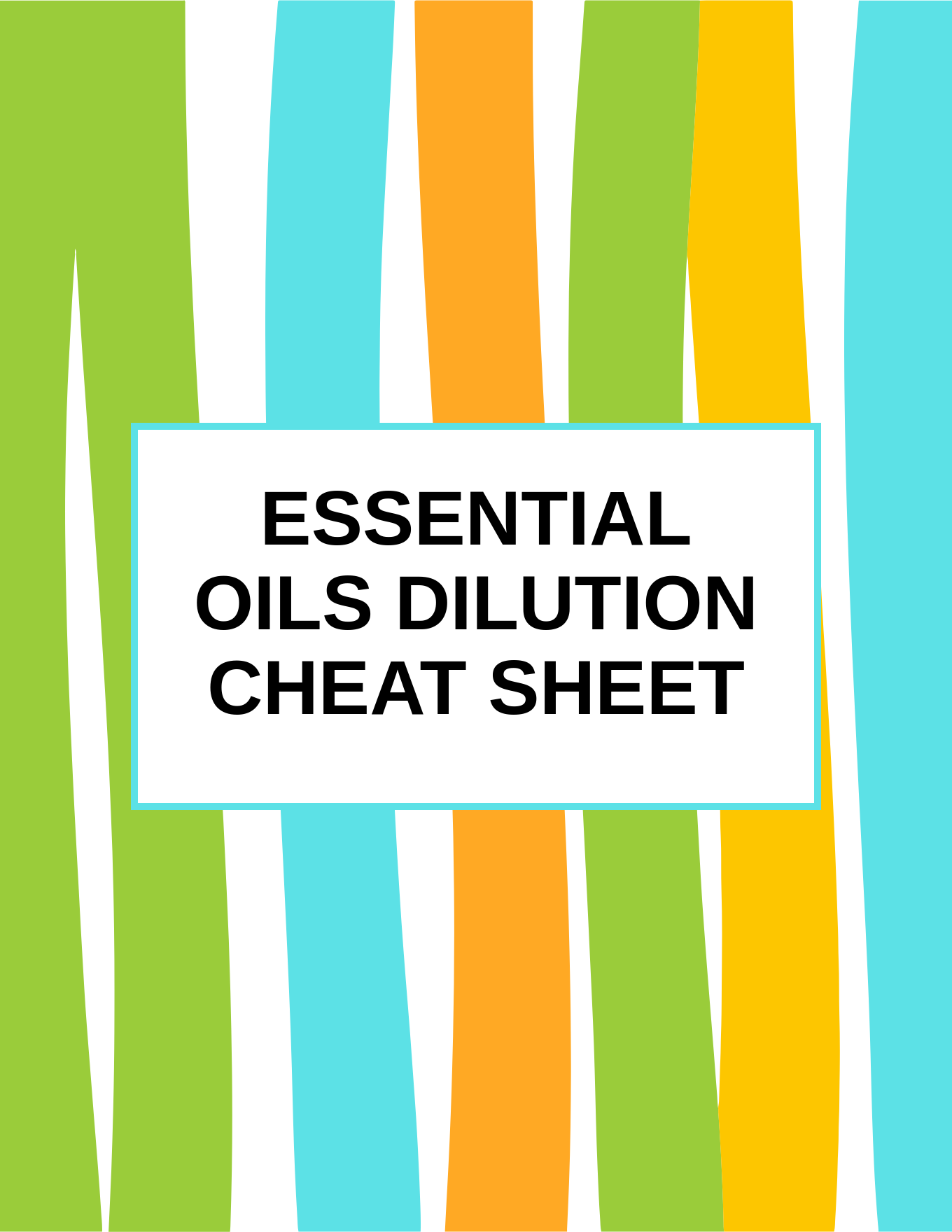 Essential Oils Dilution Cheat Sheet
