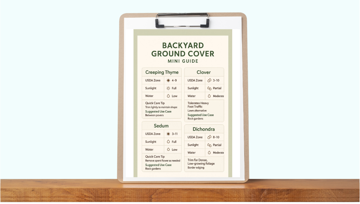 Backyard Ground Cover Mini Guide