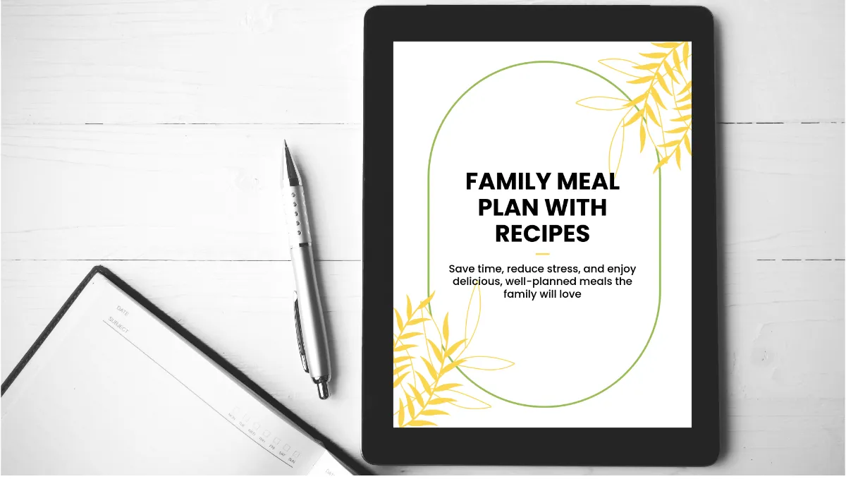 Family Meal Plan with Recipes